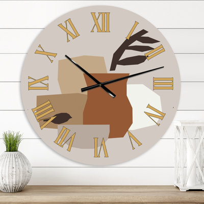 Minimal élémentaire organique et géométrique compostions XX XXX III - horloge murale moderne