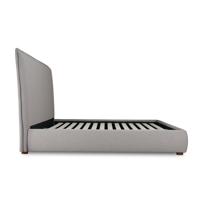 Timothy Upholstered Low Profile Platform Bed, Wheat Basketweave, King, 54