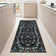 Modern Floral Machine Washable Rugs with Non-Slip Backing Stain Resistant Easy Cleaning Low Pile Floor Cover Non Shedding Folding Throw Carpet For Home Decor