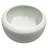 10” Decorative Wavy Textured White Glass Vase – Modern Round Handmade Accent Vase for Home Décor