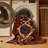 Machine Washable Art Deco Brown Area Rug-1172593826