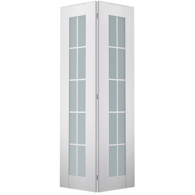 Porte pliante en verre avec quincaillerie d'installation, 36 po x 79,38 po