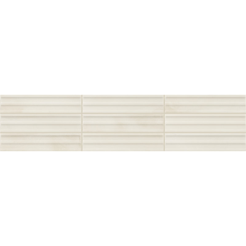 Daltile Indoterra 2 x 9 Glazed Porcelain Fluted Tile (36 PCS Per Carton) (5.72 SQFT Per Carton), White Desert