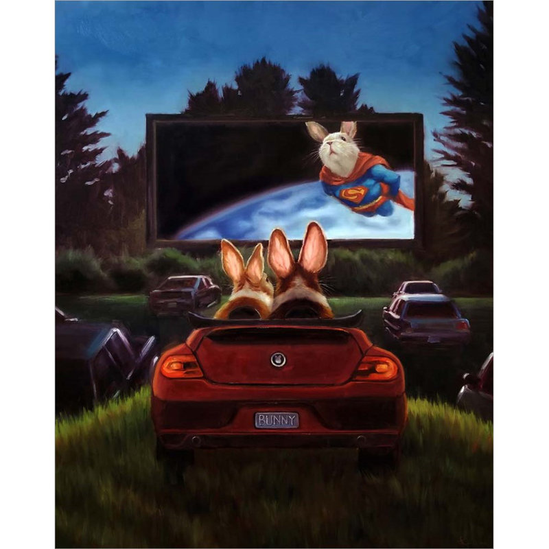 «Movie Night» par Lucia Heffernan, impression sur toile tendue