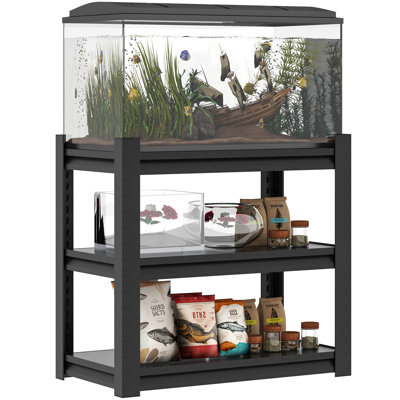 Ackron STEELWORK Steel Height -Adjustable Shelving Unit Fish Tank Stand Rack Shelf Aquarium Stand 20 Gallon