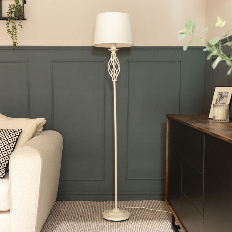 Anceline 151.5cm Traditional Floor Lamp, Cream