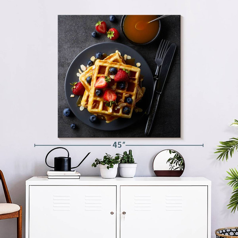 Yarlin Waffles For Breakfast, 33" H x 33" W