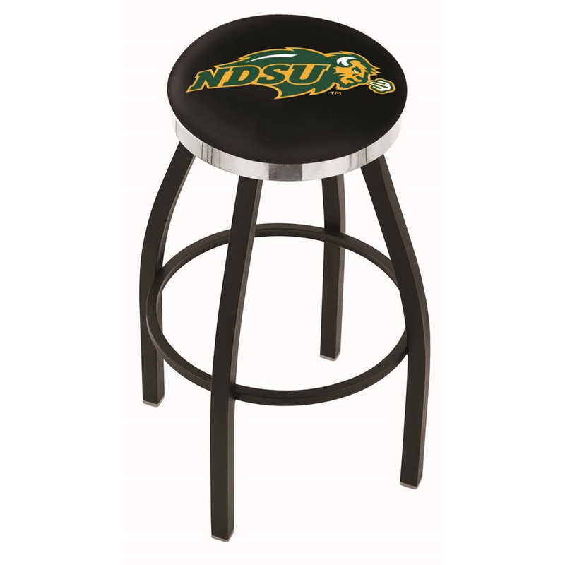 NCAA 36" Swivel Bar Stool, North Dakota State - Black