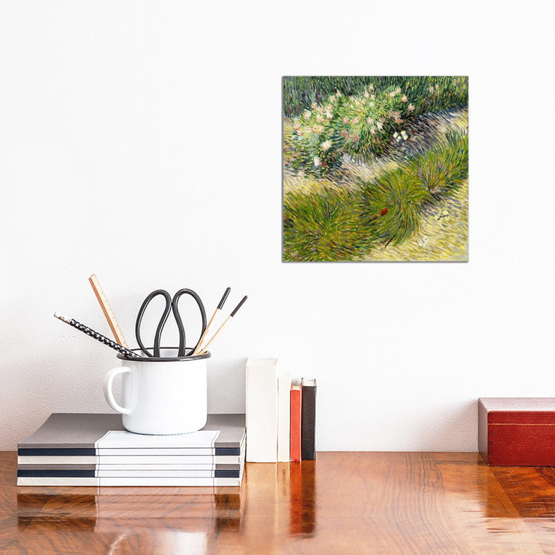 Grass And Butterflies by Vincent Van Gogh - Wrapped Canvas Painting, 30.48 cm H x 30.48 cm W