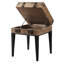 Table d'appoint gris mat avec élément en chêne rustique, plateau de table carré spacieux, pieds fuselés, deux plateaux de rangement à charnières pour la maison à l'ombre, plateau de table avec fonction, décoration de salon