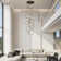 Adjustable Height LED Lighting Pendant Light with Remote Control