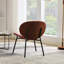 Chaise Shell en rouge, fabrication stable et solide, coussin de siège confortable, chaise de style Mid-Century à élément décoratif, dossier, structure en noyer, convient à l'espace de vie principal, 14,1 po Largeur du colis-843544674