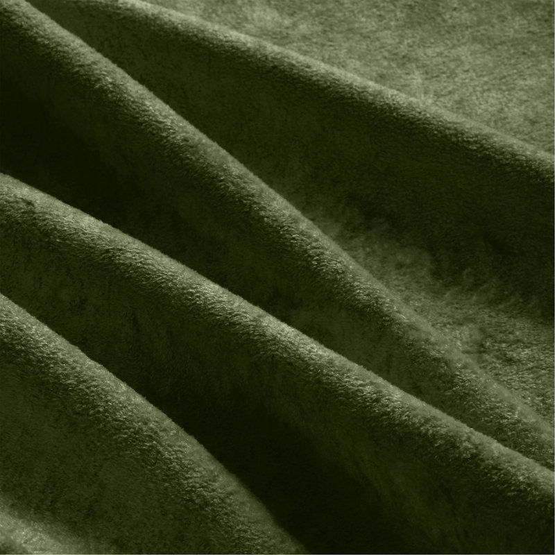 Repose-pieds en velours vert, L 37,6 po