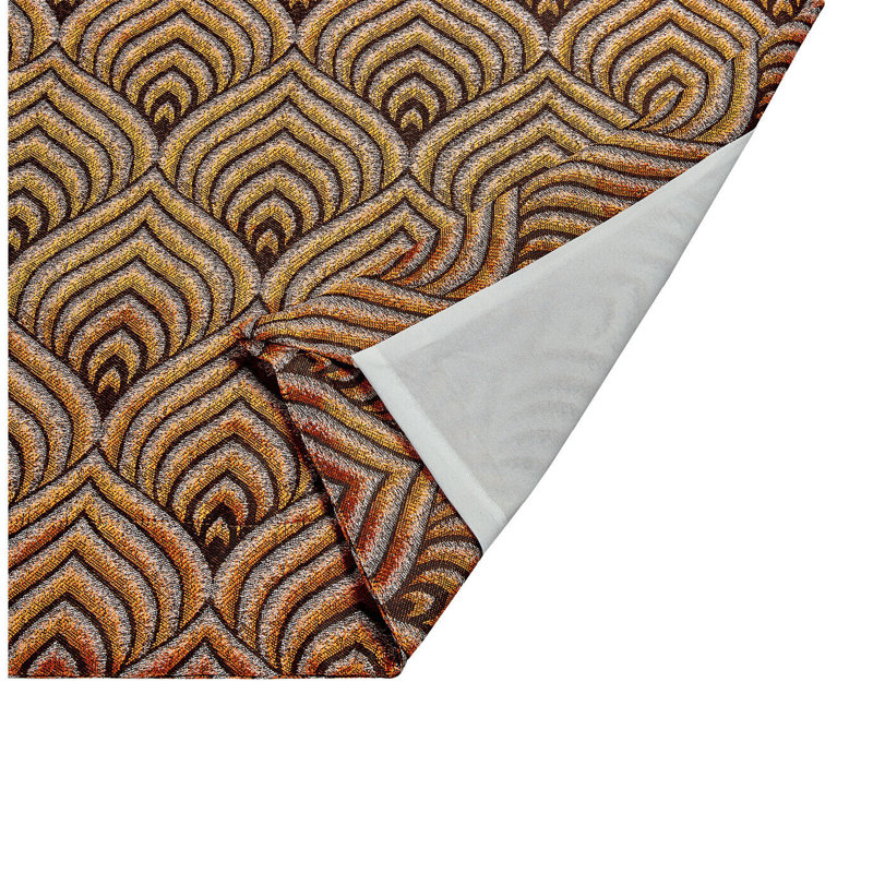 Marmaduke Cotton Blend Blackout Curtain Pair, Orange, 228 W x 137 D cm