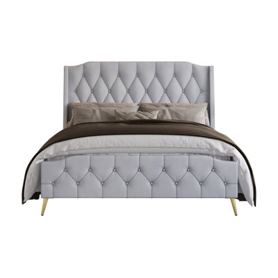 Louise Upholstered Wingback Storage Bed
