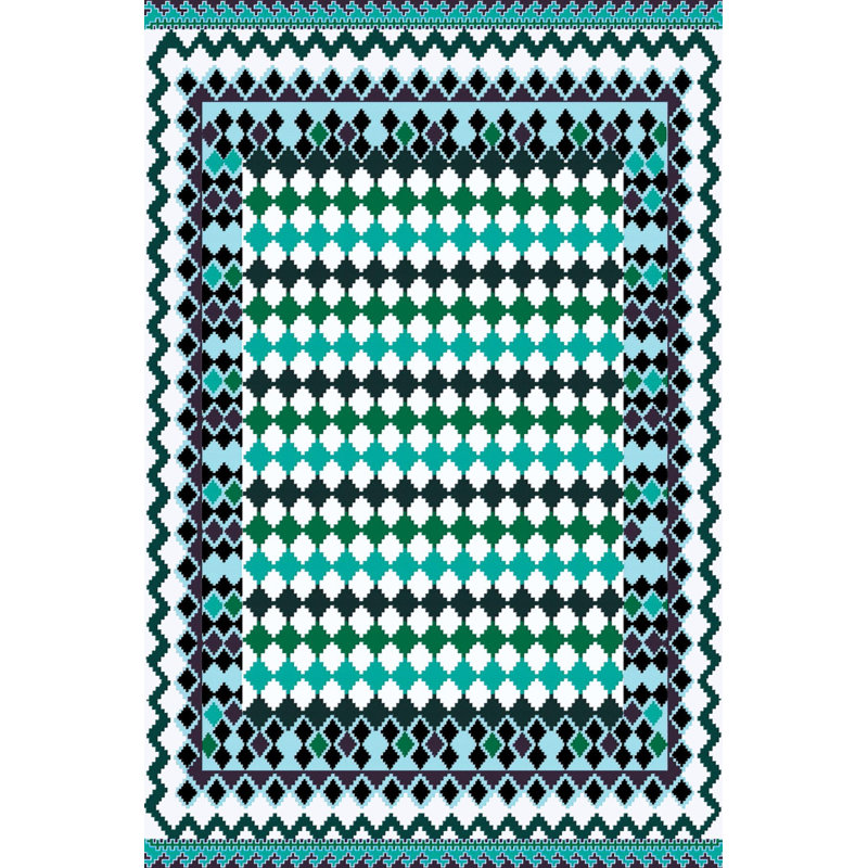 Premium Woven Area Rug, 100% Polyester, 4.6 x 7.2 ft | Antibacterial, Non-Slip PVC Dot Underside | 3D Digital Printing, Machine Washable, Pile Height: 0.3 in | Ideal for Living Room, Bedroom, and Dining Spaces