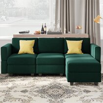  Beaugreen Loveseat Small Sectional Sofa with Ottoman