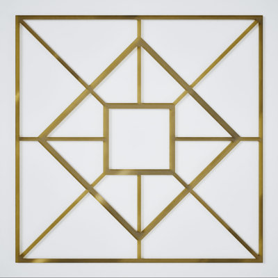 Grands panneaux muraux décoratifs en acrylique Jamestown, grand, l 23 3/8 po x H 23 3/8 po x T 1/8 po, miroir doré