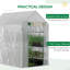 Serre 47,25 po x 73,25 po x 74,25 po avec porte roulante et 4 tablettes