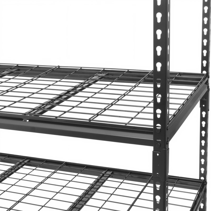 Étagère en métal robuste à 5 niveaux, l 48 po x P 24 po x H 72 po, support de rangement réglable, assemblage sans boulon, capacité de charge totale de 4 000 lb, pour le garage, le sous-sol, l'entrepôt, noir
