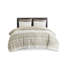 Housse de couette en coton 3 pièces double / grand, capitonnage en chenille, toucher, design, envers taupe, literie lavable pour lit double / grand, élégance, imprimé, machine