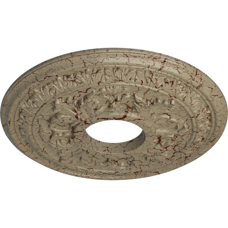 Médaillon de plafond H 15,375 po x l 15,37 po x P 1,5 po Baltimore, Désert de Gobi craquelé
