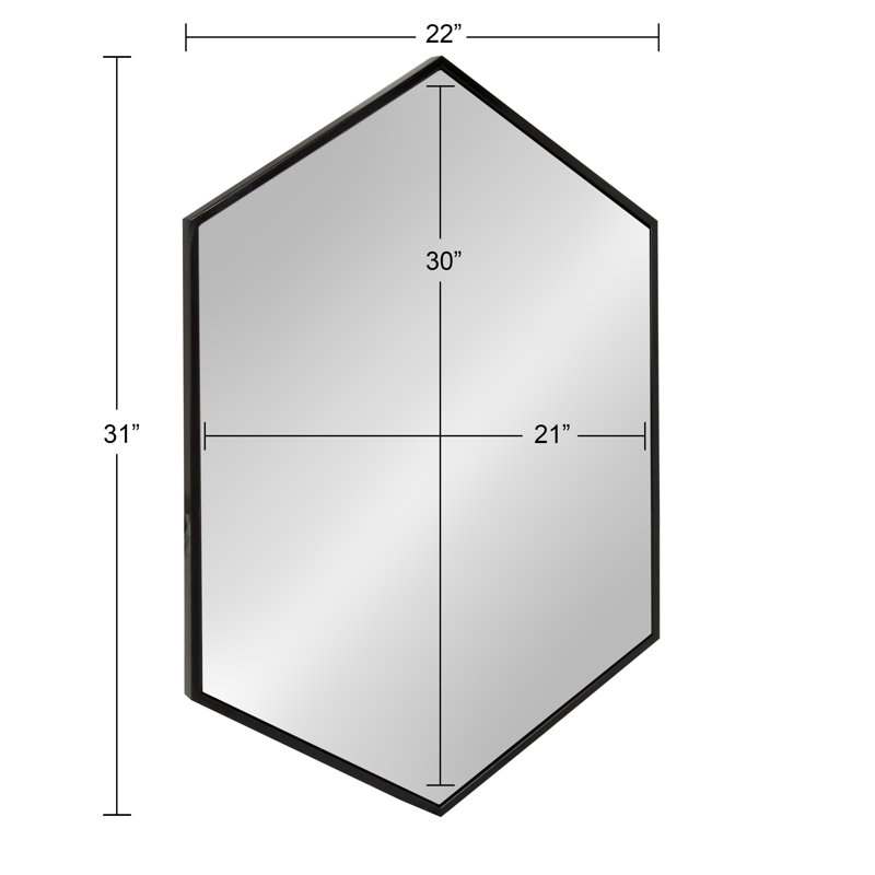 Breckler Metal Mirror, Black, 31" x 22"