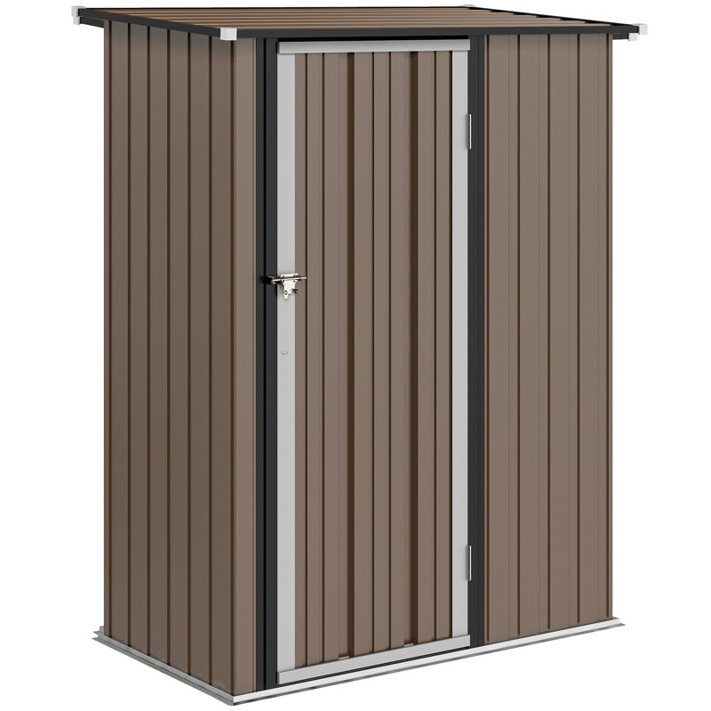 Ayad 2.7 ft. W x 4.6 ft. D Metal Pent Tool Shed