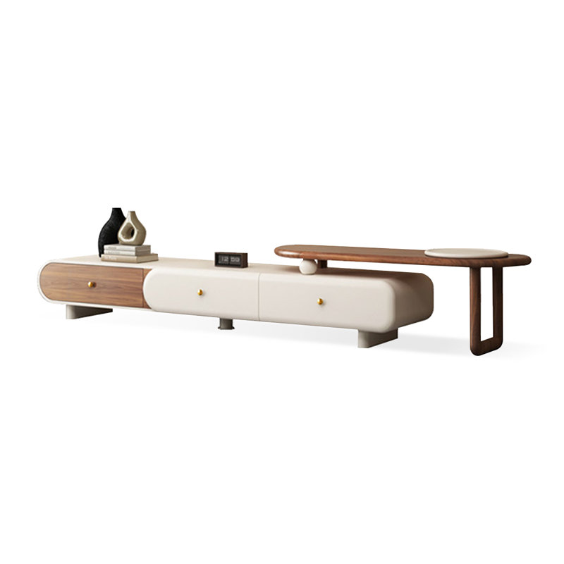 Meuble télé moderne en bois manufacturé beige