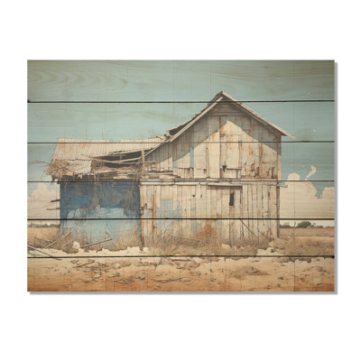 Farmstead Elegance Countryside I - Art mural en bois de ferme sur bois de pin naturel