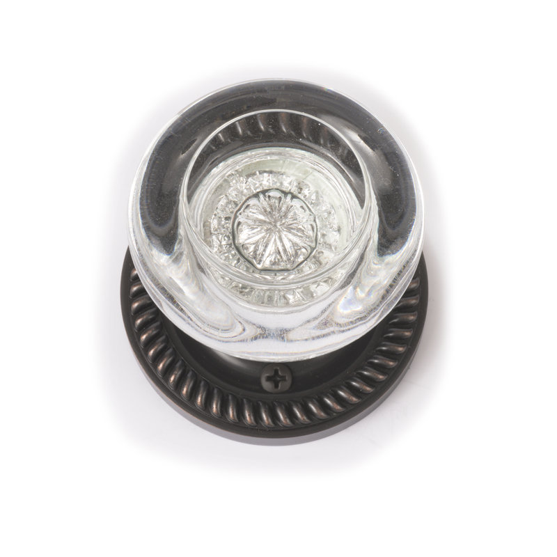 Charleston Round Knob with Circle Rosette, Venetian Bronze