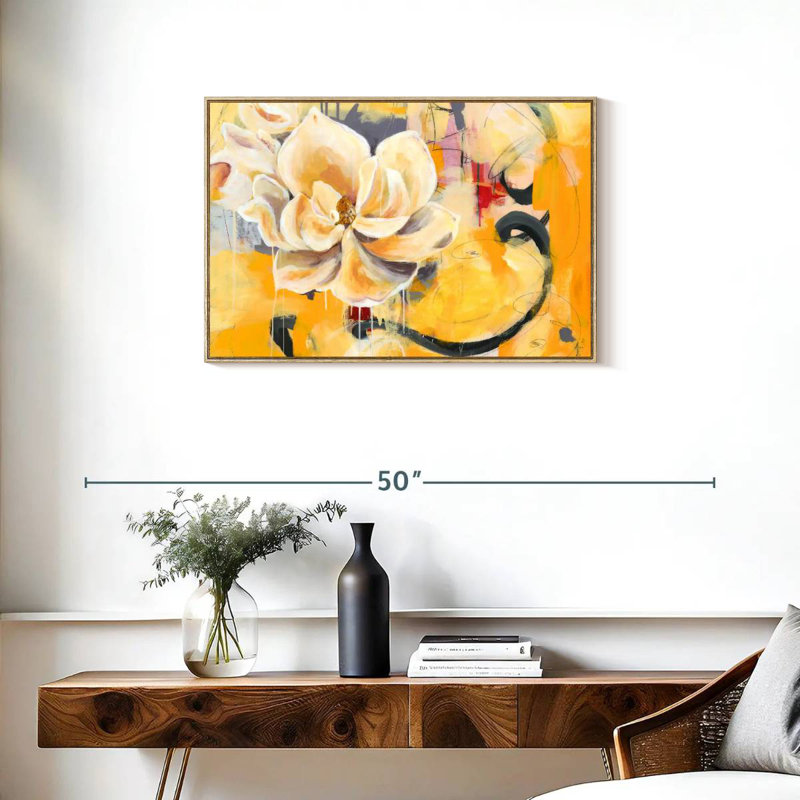 Charme du Sud, Cadre flottant en bois naturel, 31 po x 21 po