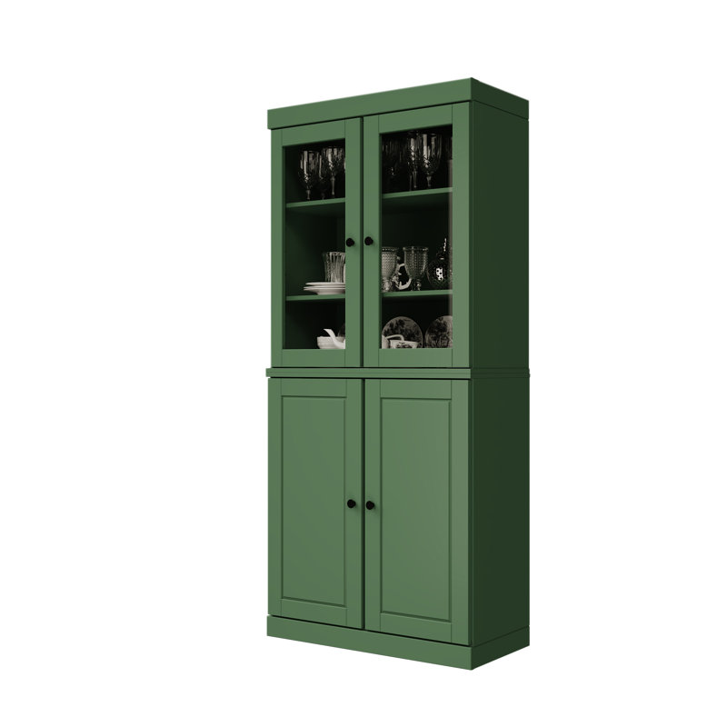 Armoire garde-manger 100% bois massif Kaniesha Palace Imports, Vert