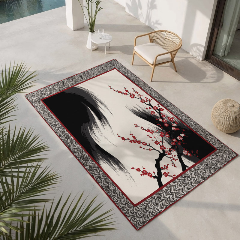 Tapis intérieur et extérieur Velvet Waves, Rectangle 9 pi x 12 pi