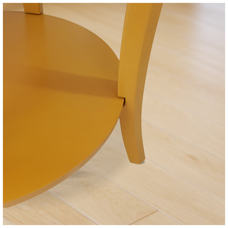 Table de bout ronde avec rangement ouvert Perth