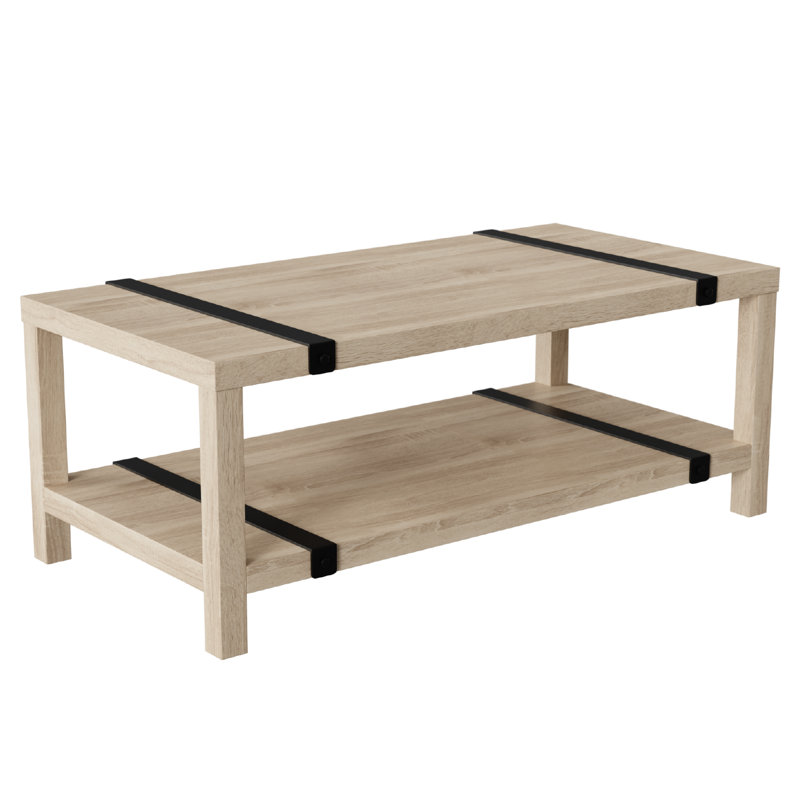 Raby Coffee Table, White Washed Oak
