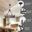 Lustre à roulettes Farmhouse avec design industriel à 8 lumières, chaînes de suspension réglables et cadre en fer rustique pour la salle à manger, le salon et le vestibule