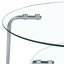 Table basse rétro en verre trempé à structure métallique de style minimaliste