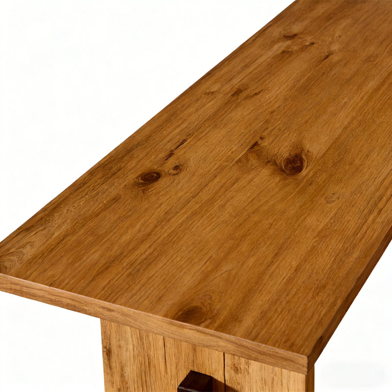 Table de conférence et de discussion en bois massif de style industriel moderne, H 29,53 po x L 70,87 po x l 31,5 po