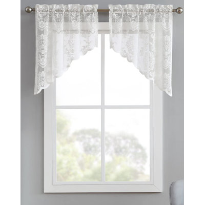 Laholm Floral Scalloped Kitchen Curtain