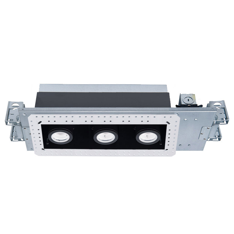 Silo X20 Engine and Invisible Trim LED Multi-Spotlight Recessed Lighting Kit, White/Black, 2700K, 14W