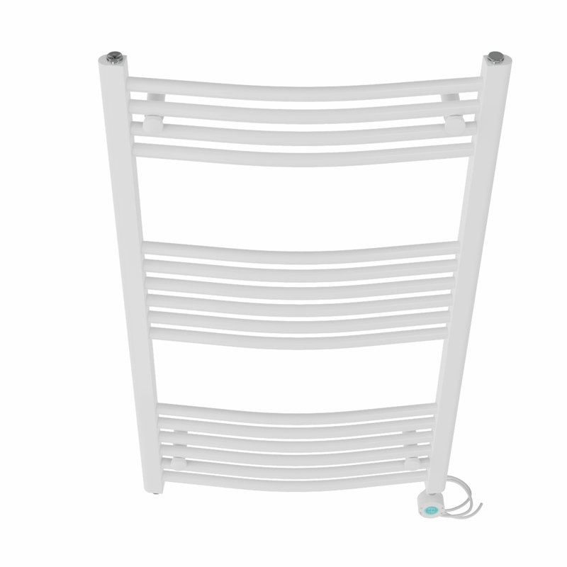 Curved Towel Rail Heated Towel Rails, 100" H x 60" W x 5.6" D, White
