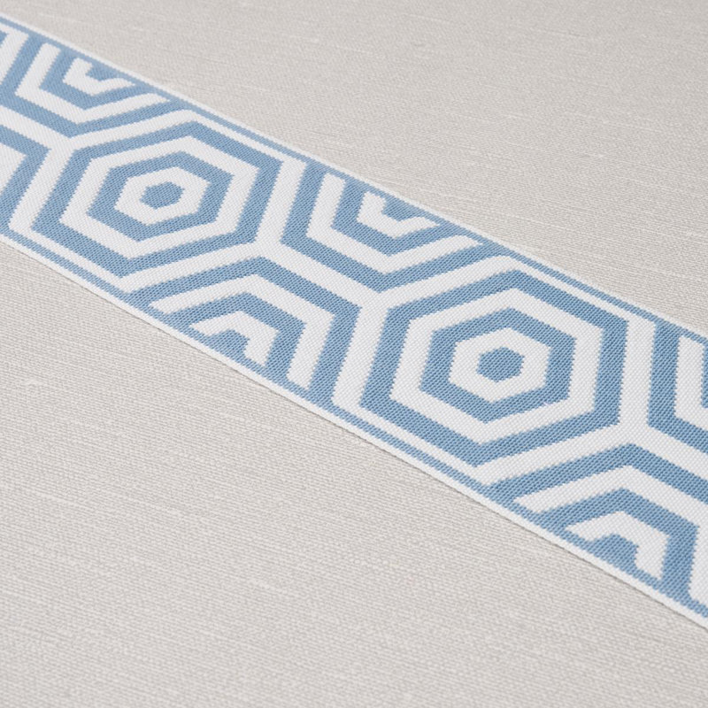 Schumacher x Mary McDonald Bees Knees Indoor/Outdoor Tape, Sky