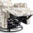 Upholstered Classic Wing Back Manual Handle Swivel Rock Glider Recliner with Naihead Trims-1522077297