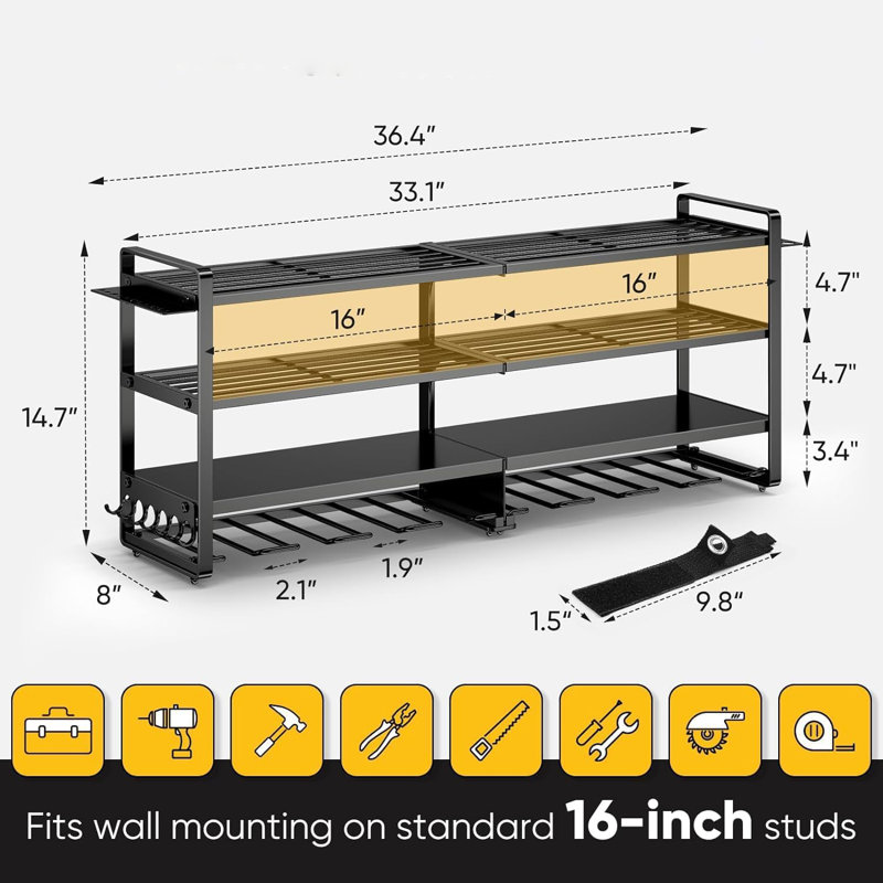 Large Electric Tool Organizer Wall Mounted