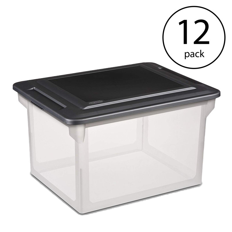 Versatile Clear Organizing Storage File Box w/ Lid