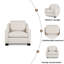 Fauteuil club contemporain rembourré en tissu-1883589053