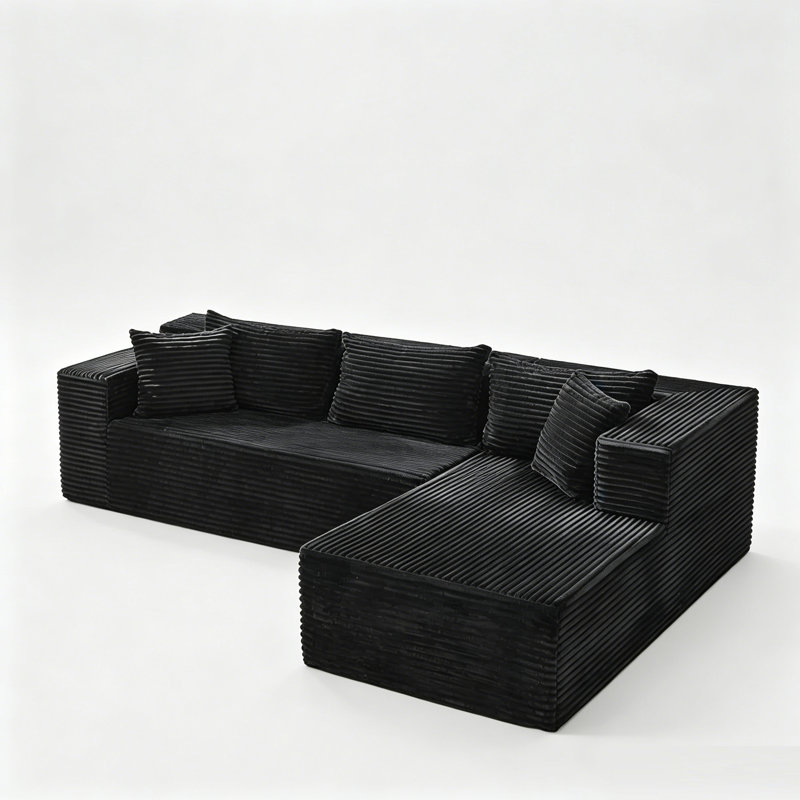 4 Seater Corduroy Sectional