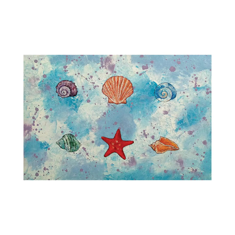 Seashells 1 Piece Wrapped Canvas Painting, 20.32 cm H x 30.48 cm W