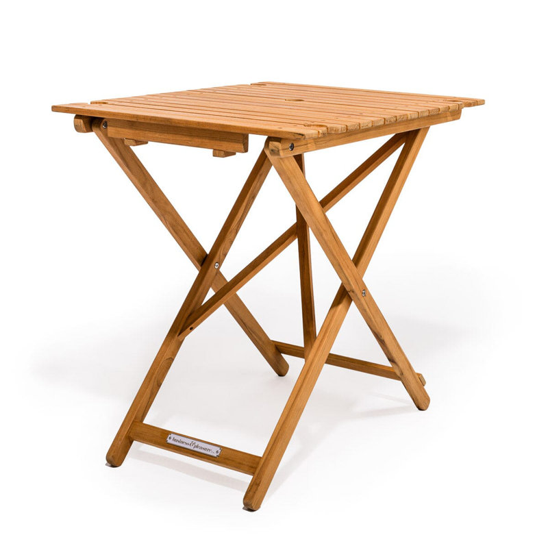 La grande table pliante, Teck